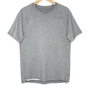 Lululemon Athletica Reflective Grey Short Sleeve Shirt Men’s Sz M